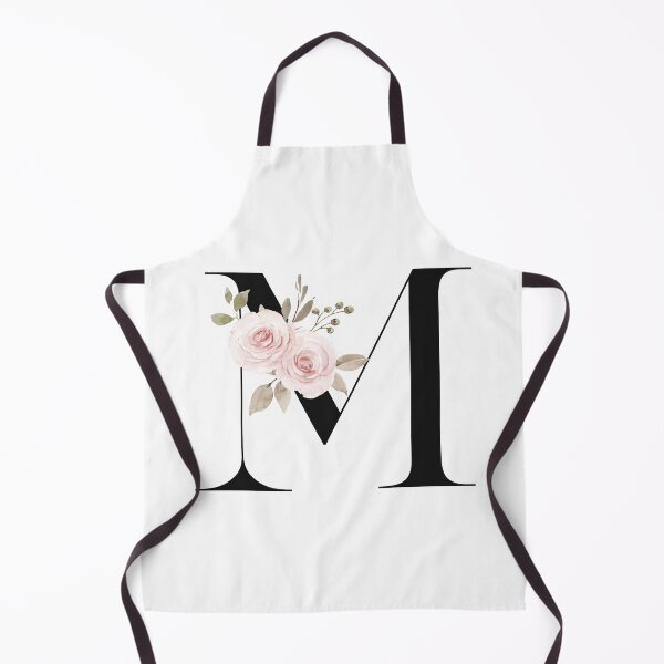 Item preview, Watercolor number letter M with pink flowers designed and sold by ORIGENcreate.
