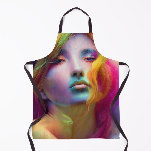 Item preview, Dreamlike art colorful smoke morphing into beautiful woman, rainbow, pastel designed and sold by ValleyDream.