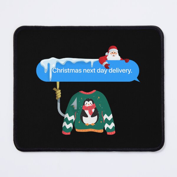 Item preview, Christmas next day delivery Humor Bubble message designed and sold by TheSMSBoutique.