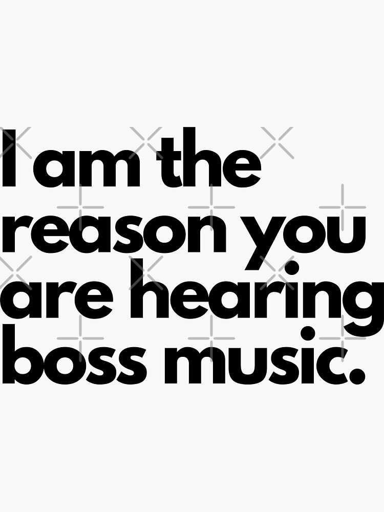 "Boss Music" Sticker for Sale by Neptunaxy Redbubble