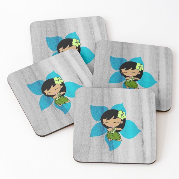Item preview, Aloha Honeys Hawaiian Hibiscus Hula Girl - Turquoise designed and sold by DriveIndustries.