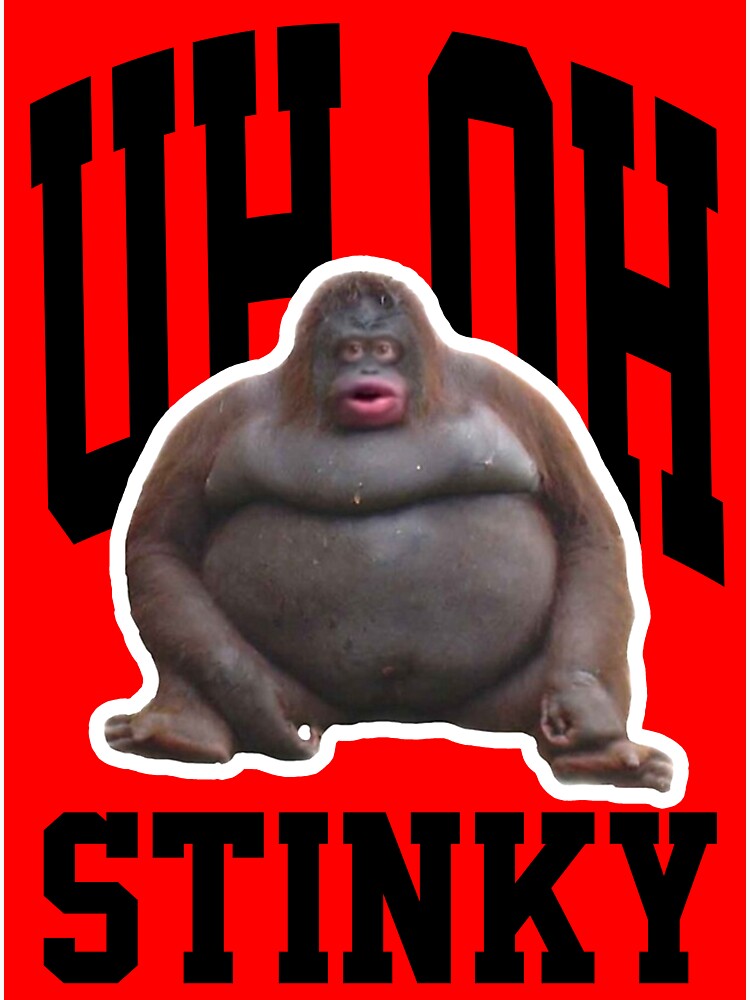 Uh Oh Stinky Poop Funny Meme Ts Idea Sticker For Sale By