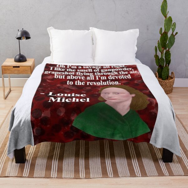 Item preview, Louise Michel French Anarchist Political Revolutionary Quote -Oh I'm A Savage All Right I Like The Smell Of Gunpowder, Grapeshot Flying Through The Air But Above All I'm Devoted To The Revolution designed and sold by LethalPixieDust.