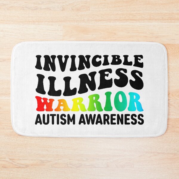 Item preview, Autism Awareness Quote: Invisible Illness Warrior designed and sold by AMINE  ★★★★★.