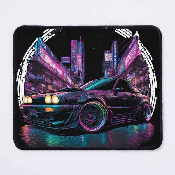 Item preview, JDM Japanese Car Tokyo Midnight Cyberpunk Night Scene designed and sold by Jozzabazza.
