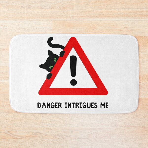 Item preview, Danger Intrigues Me Cat designed and sold by GoblinBoutique.