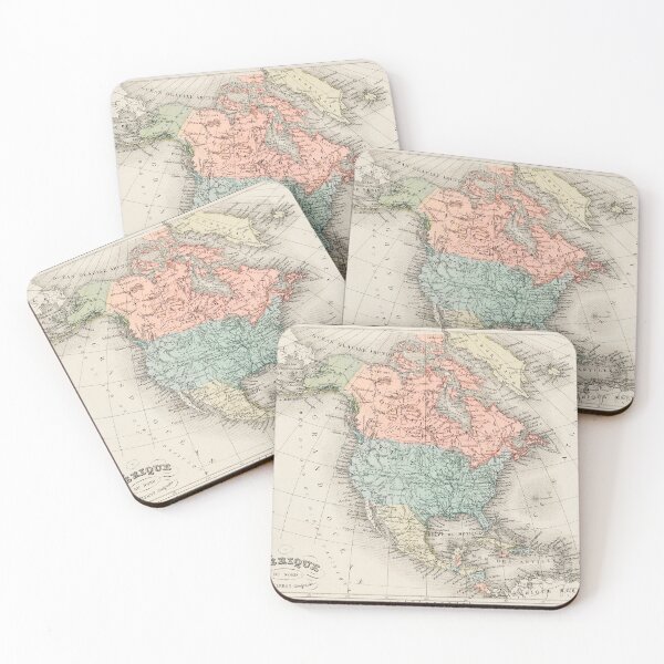 Item preview, The Map of North America (1878) designed and sold by Fiskidal.
