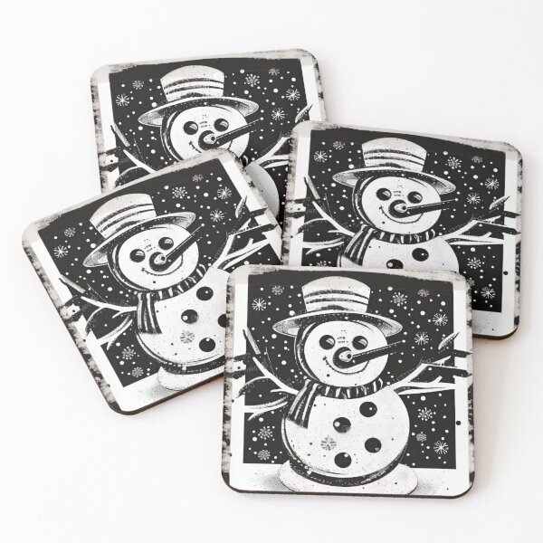 Item preview, Muñeco de nieve blanco y negro designed and sold by Micapox.
