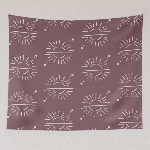 Item preview, Cosmic Sun Polka Dots Design Soft Aesthetic In Muted Colors Mulberry designed and sold by scorpiolane.