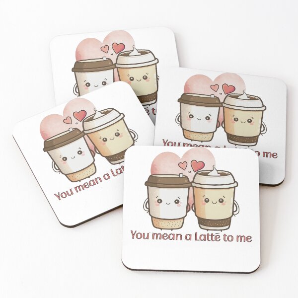 Item preview, Cute Valentine Coffee Cup Couple designed and sold by HappyLifeCreate.