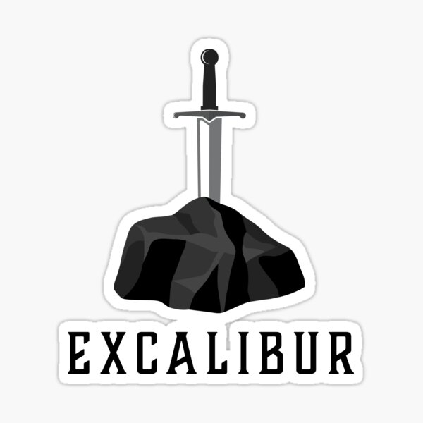 Excalibur The Legendary Sword in the Stone Sticker