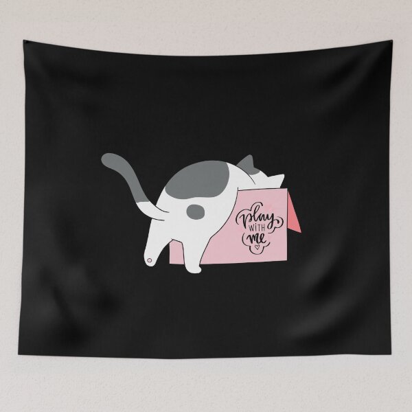Item preview, Funny Cat Play With Me designed and sold by ZubiyaArt.