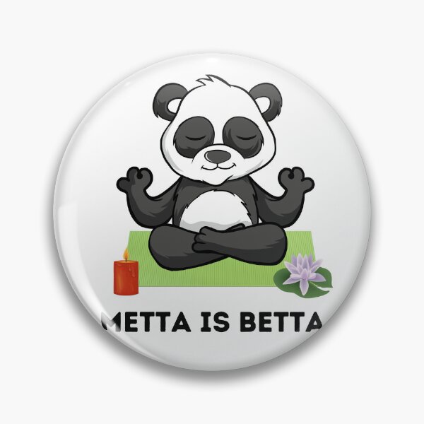 Item preview, Panda Gifts - Metta Is Betta Panda Meditating Meditation Design designed and sold by WUOdesigns.