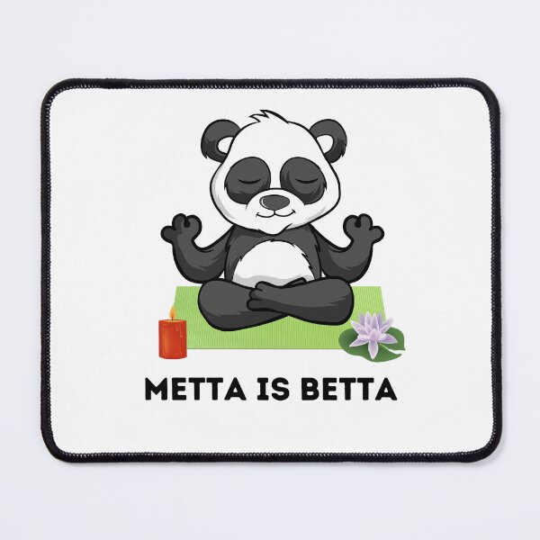 Item preview, Panda Gifts - Metta Is Betta Panda Meditating Meditation Design designed and sold by WUOdesigns.