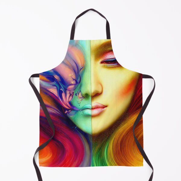 Item preview, Dreamlike art colorful smoke morphing into beautiful woman, rainbow, pastel designed and sold by ValleyDream.