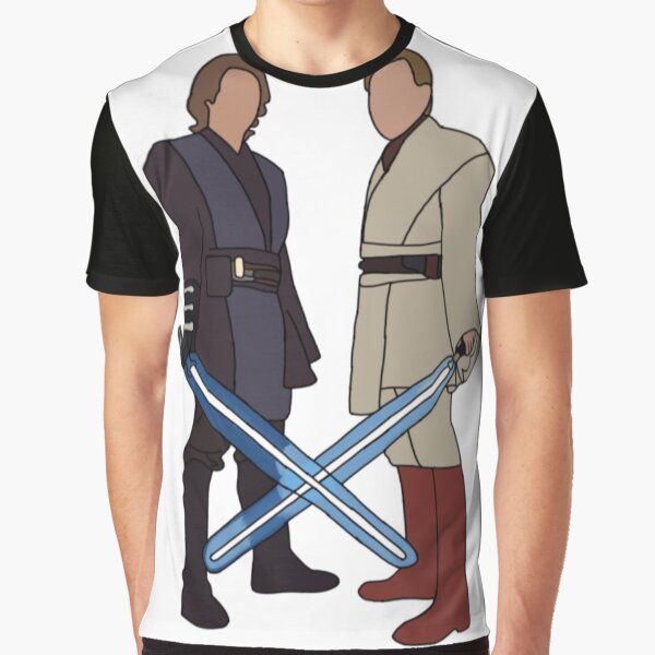 Vista previa del artículo con la obra «Anakin y Obi-Wan», diseñado y vendido por coolingsummers.