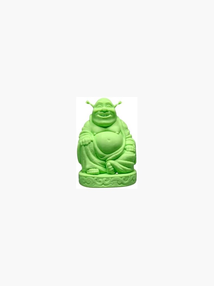 "Buddha shrek " Sticker for Sale by Robintheraven Redbubble