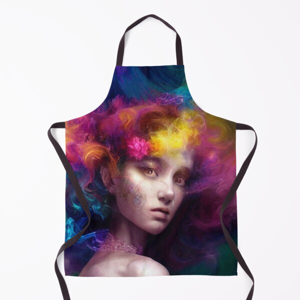 Item preview, Dreamlike art colorful smoke morphing into beautiful woman, rainbow, pastel designed and sold by ValleyDream.