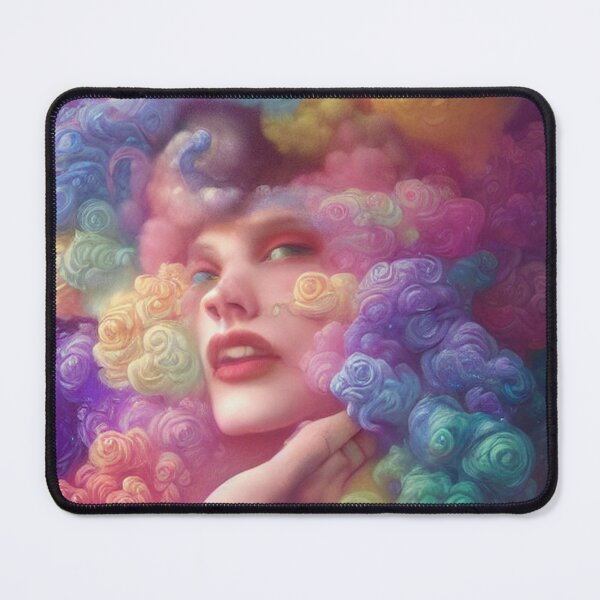 Item preview, Dreamlike art colorful smoke morphing into beautiful woman, rainbow, pastel designed and sold by ValleyDream.