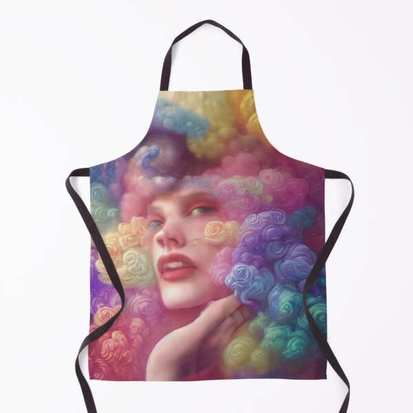 Item preview, Dreamlike art colorful smoke morphing into beautiful woman, rainbow, pastel designed and sold by ValleyDream.