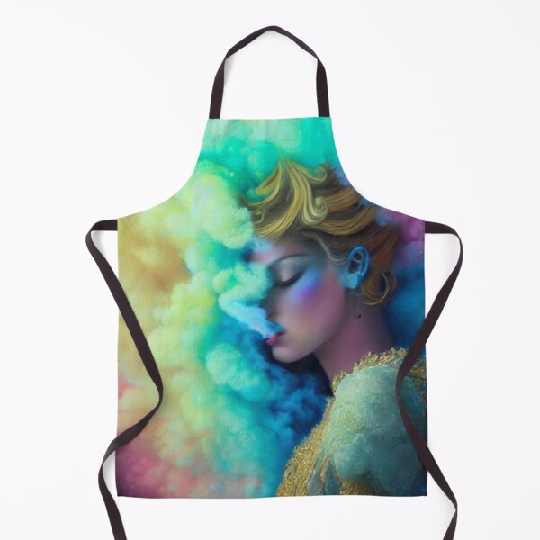 Item preview, Dreamlike art colorful smoke morphing into beautiful woman, rainbow, pastel designed and sold by ValleyDream.