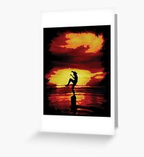The Crane Kick Karate Kid Greeting Card