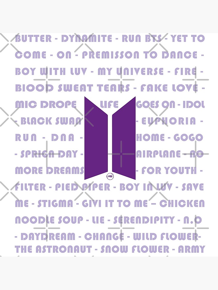 "BTS SONGS" Poster for Sale by mbsdesing Redbubble