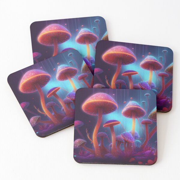 Item preview, Colorful magic mushrooms art. designed and sold by Maniock.