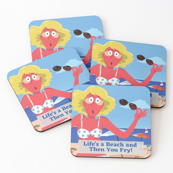 Item preview, Funny Beach Scene Art - Life's a Beach and Then You Fry designed and sold by BeaconMarketing.