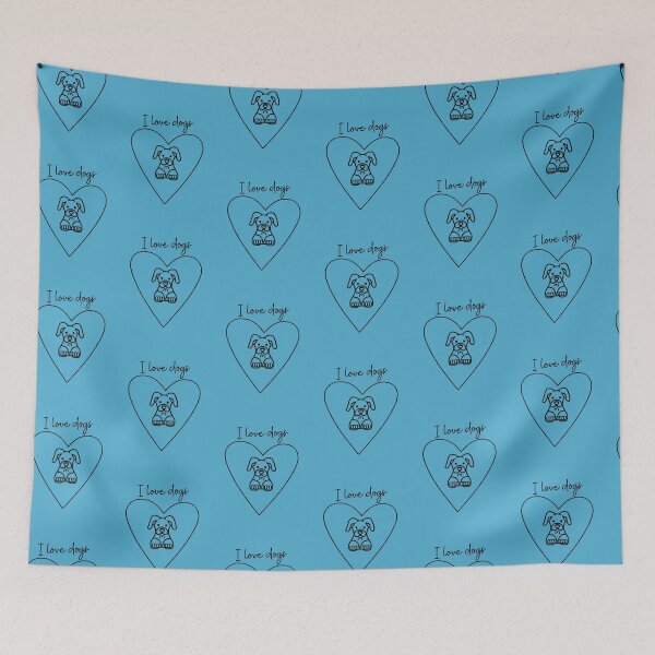 Item preview, I love dogs designed and sold by FineArtworld7.