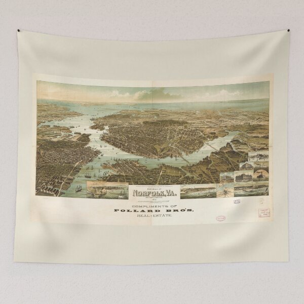 Item preview, Panorama of Norfolk, Virginia and Surroundings (1892) designed and sold by allhistory.