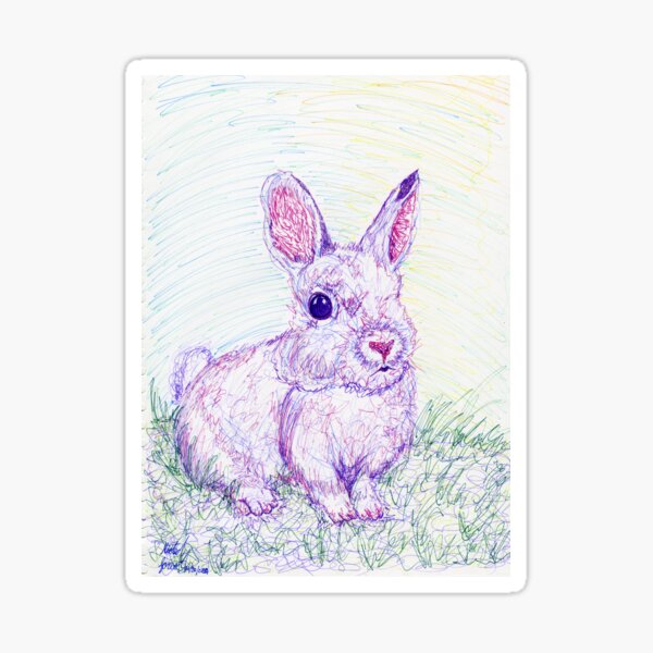 Purple Rabbit Joy Sticker