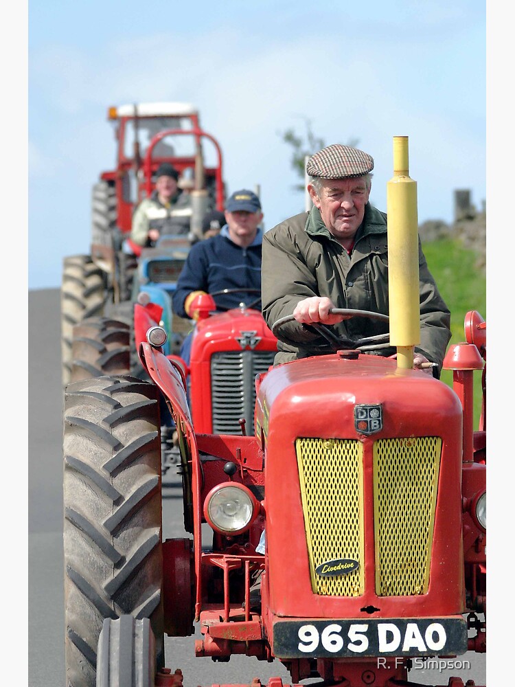 "David Brown tractor, vintage tractor run, Cumbria" Canvas Print for Sale by Richard Simpson