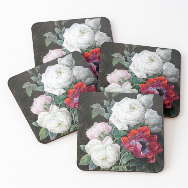 Item preview, Pierre Joseph Redoute- Bouquet of Roses With an Anemone designed and sold by tomorrowsart.