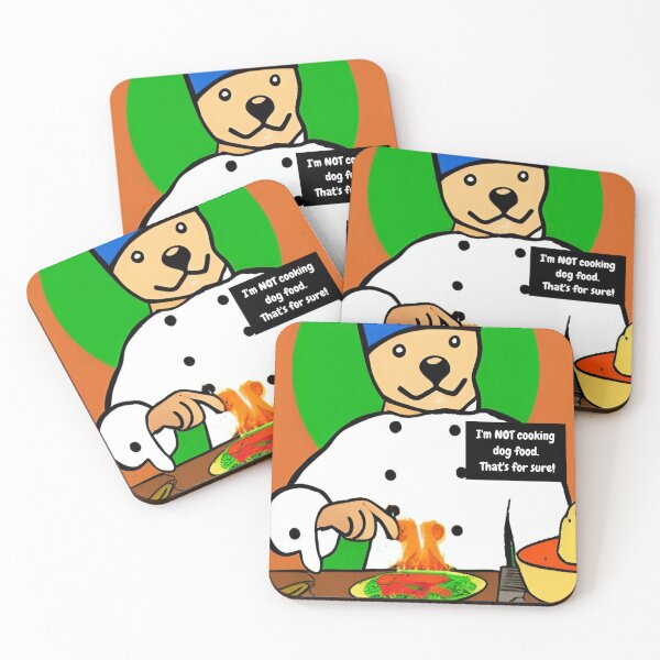 Item preview, Funny dog chef preparing a meal, wall art. Cartoon dog wall decor as prints, canvas, or posters. Art decor for LR or bedroom. Choice of print sizes. designed and sold by JoelsCorner.