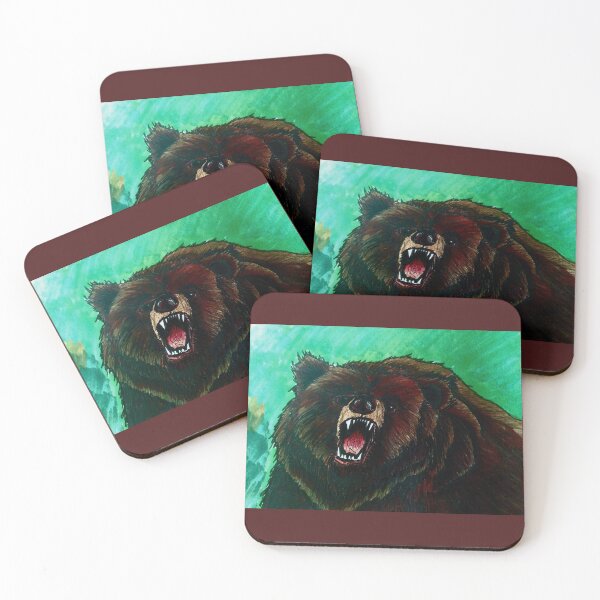 Item preview, angry Kodiak grizzly bear designed and sold by Serp76.