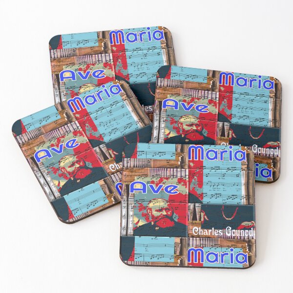 Item preview, ATTRACTIVE PORTRAIT OF CHARLES GOUNOD - MUSICIAN COMPOSER - ABSTRACT ORGAN ON MUSICAL SCORE - FAMOUS ARIA AVE MARIA - FUNNY MUSIC SCORE AVE MARIA PATCHWORK PATTERN - GREAT GIFT FOR ORGANIST designed and sold by Ralek.
