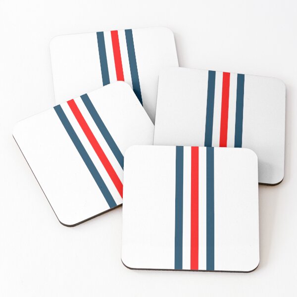 Item preview, Red White Blue Mod Racing Stripes fashion design designed and sold by ModSupporters.