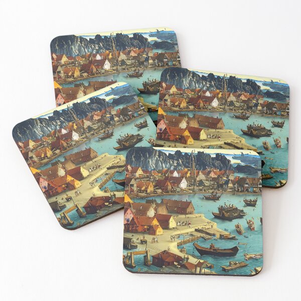 Item preview, Basque fishing village docks designed and sold by EasyElegance.