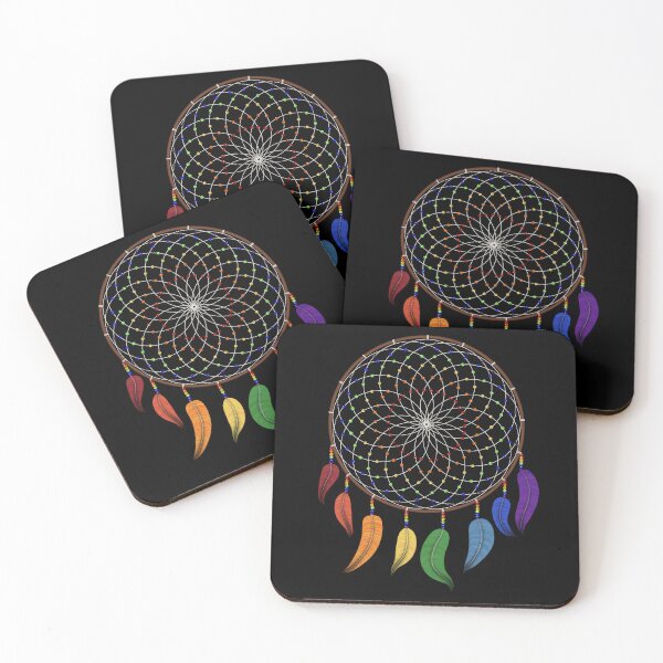 Item preview, Dream catcher rainbow chakra colors designed and sold by Milamara.