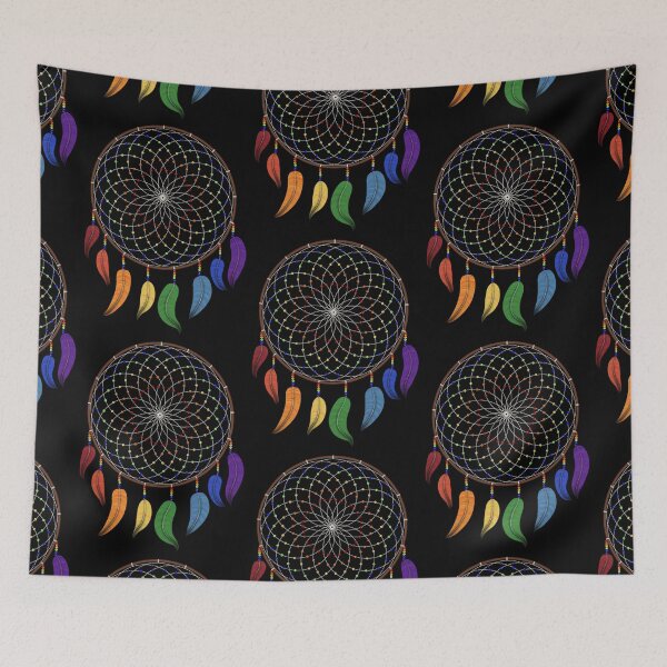 Item preview, Dream catcher rainbow chakra colors designed and sold by Milamara.