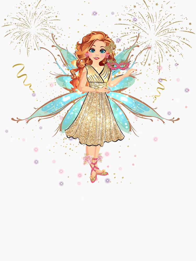 Thumbnail 3 of 3, Fitted Scoop T-Shirt, Felicia's New Year's Sparkle Collection designed and sold by TeelieTurner.