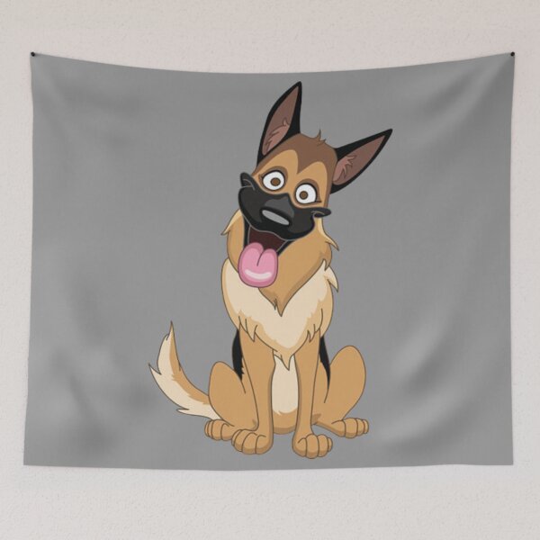 Item preview, German Shepherd Happy Puppy Emoji designed and sold by DesignVertex.