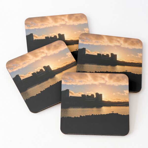 Item preview, Sunset Caerphilly Castle Wales designed and sold by VnGphoto.