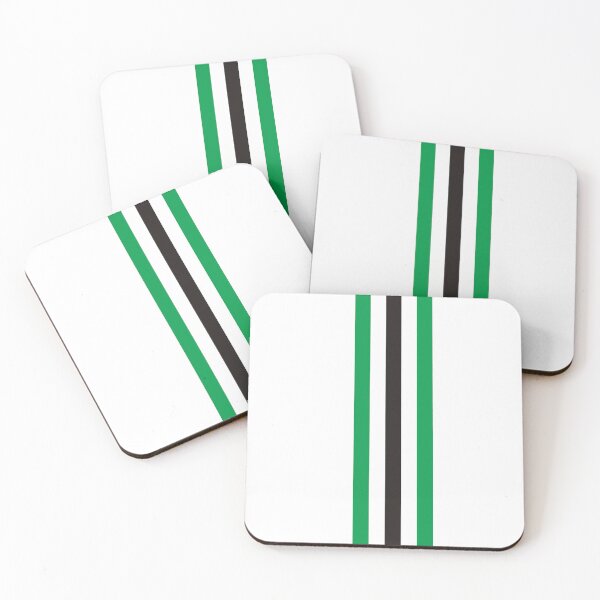 Item preview, Green White Black tricolor Mod Racing Stripes fashion design designed and sold by ModSupporters.