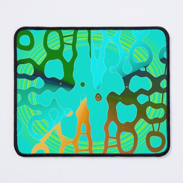 Item preview, Turquoise Peach and dark blue asymmetrical geometrical shapes by Code03. designed and sold by Code03.