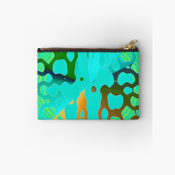 Item preview, Turquoise Peach and dark blue asymmetrical geometrical shapes by Code03. designed and sold by Code03.