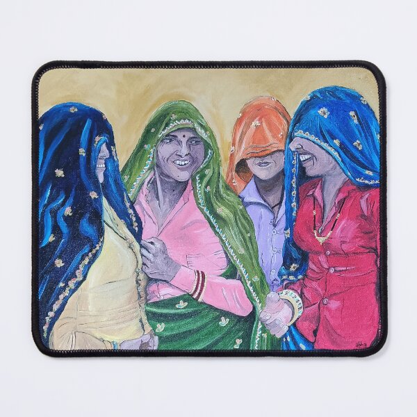 Item preview, Indian Women Talking gossiping Oil Painting designed and sold by Abha-Hues.