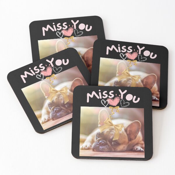 Item preview, Miss You Sad Frenchie Puppy With Bow Cute Design designed and sold by EarthArtDesigns.