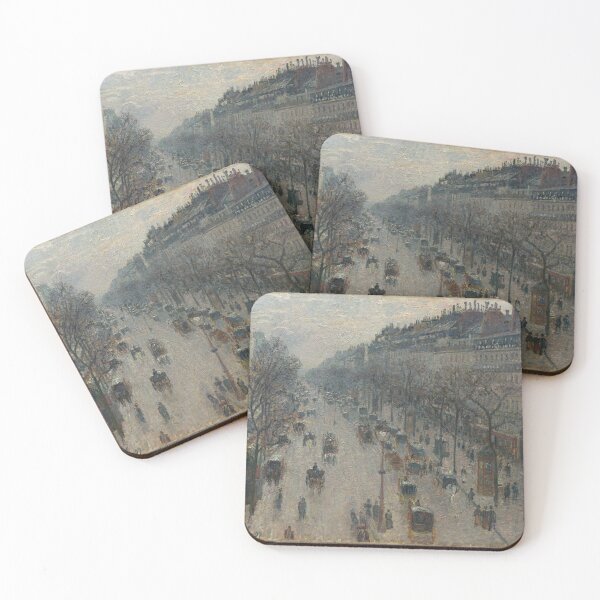 Item preview, The Boulevard Montmartre on a Winter Morning, Camille Pissarro, 1897 designed and sold by dSquared1801.
